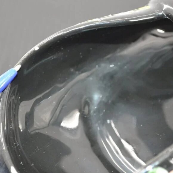 Vintage Rare Steiff Black White Hand Painted Art Studio Pottery Trinket Dish - Picture 9 of 12